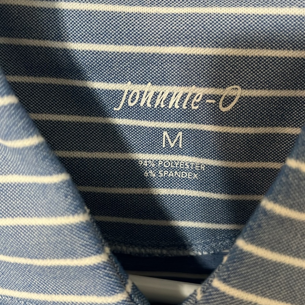 Johnnie O Blue Strip Men's Polo Size M - Picture 2 of 5